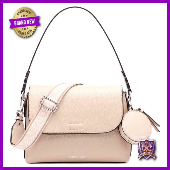 Vegan Leather Flap Shoulder Bag Convertible Crossbody Minimal Chic Travel